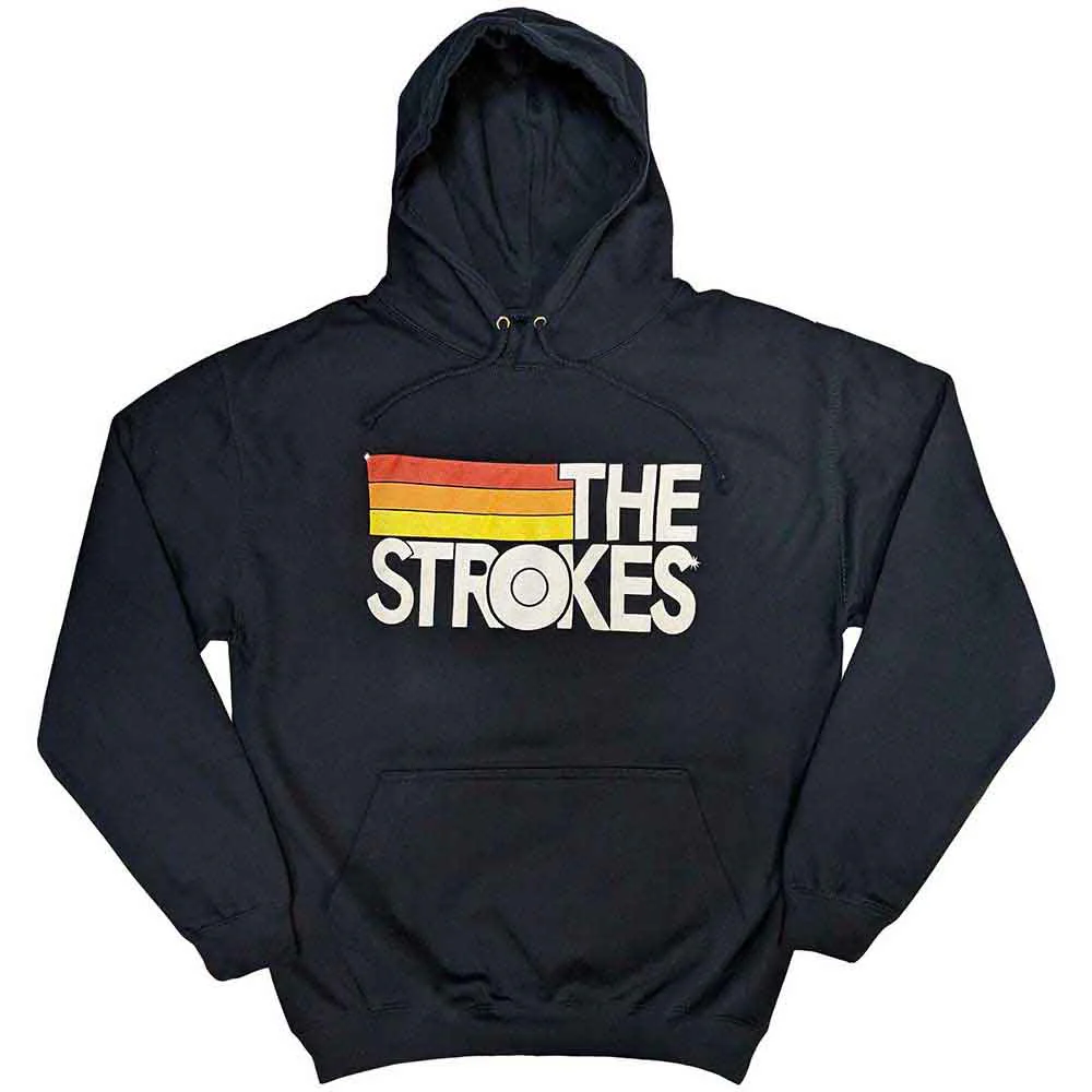 Unisex Pullover Hoodie: Logo & Stripes